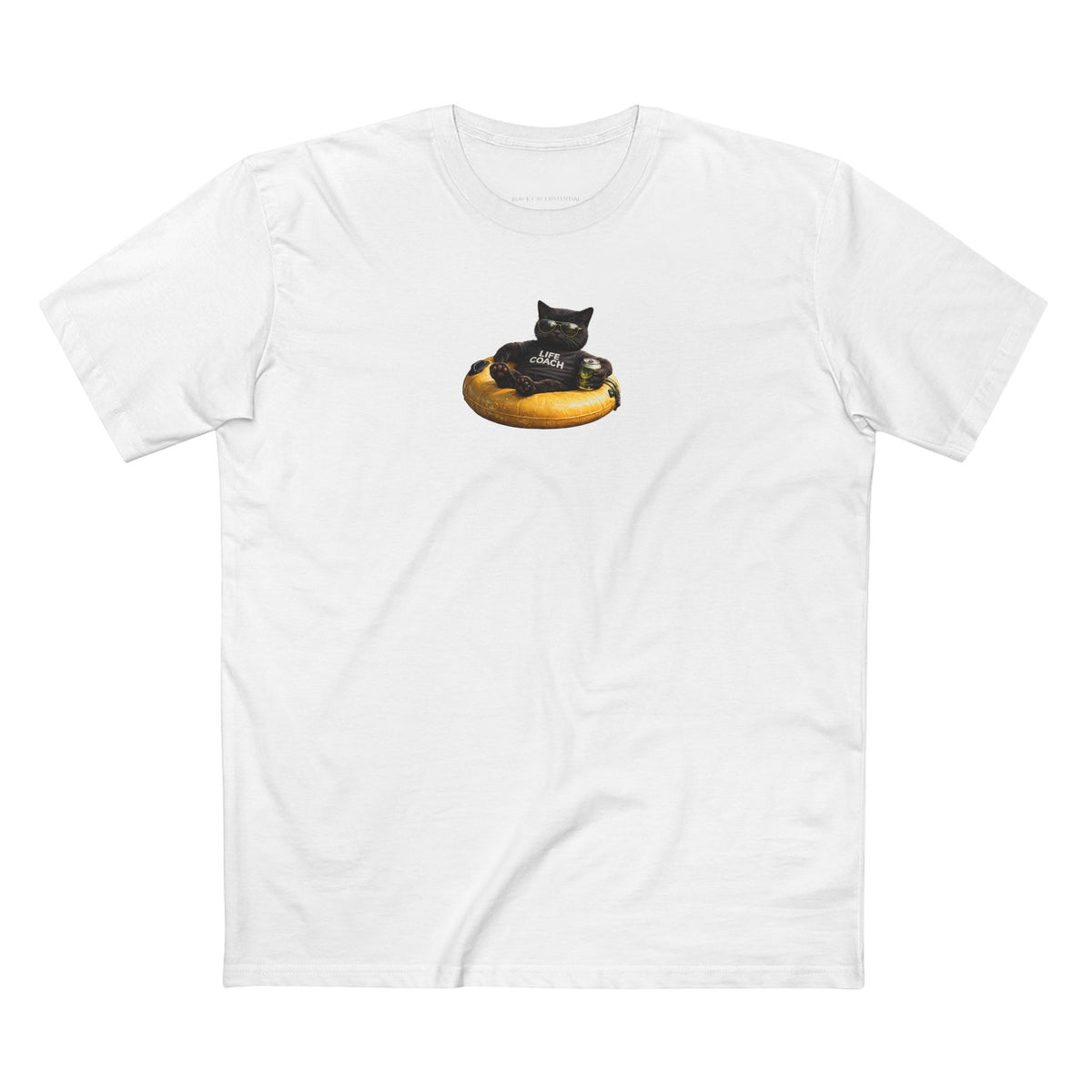 The Life Coach — Cute Black Cat Graphic T-Shirt