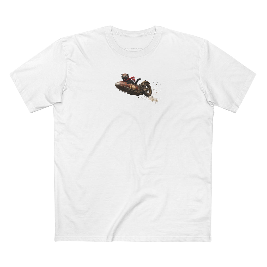 Full Send — Black Cat "Chasing Freedom" Retro Rider Tee