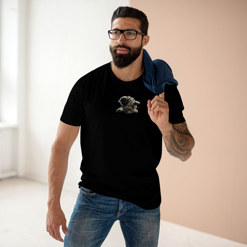 Cat Astronaut — Cute Floating Black Cat in Space Suit Graphic T-Shirt