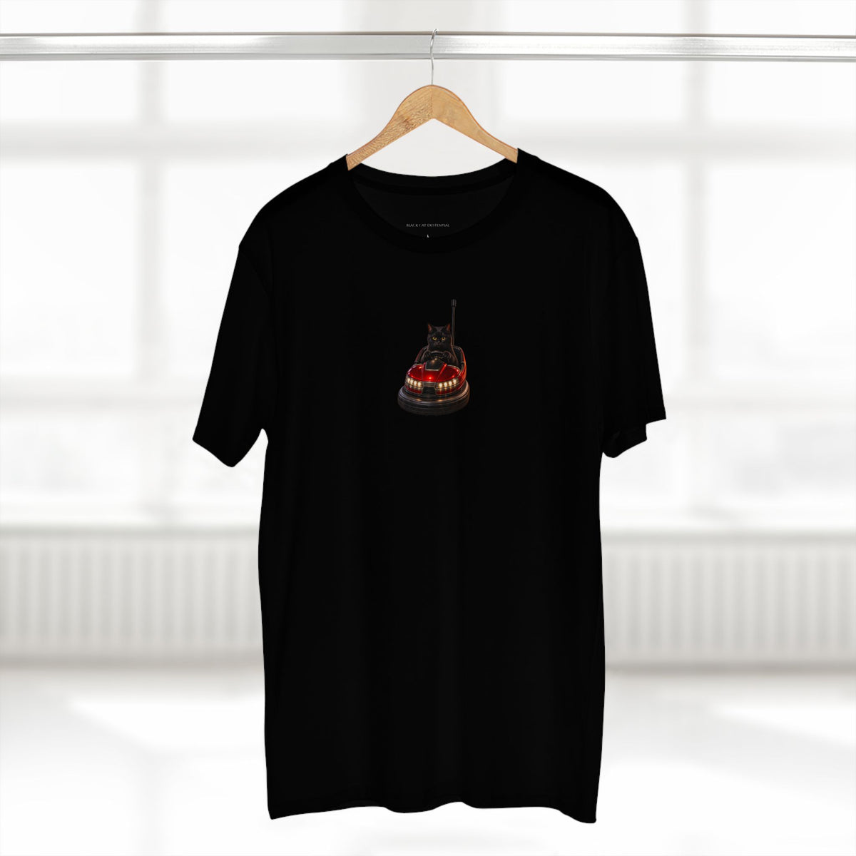 Midnight Menace — Black Cat Bumper Car Graphic Tee